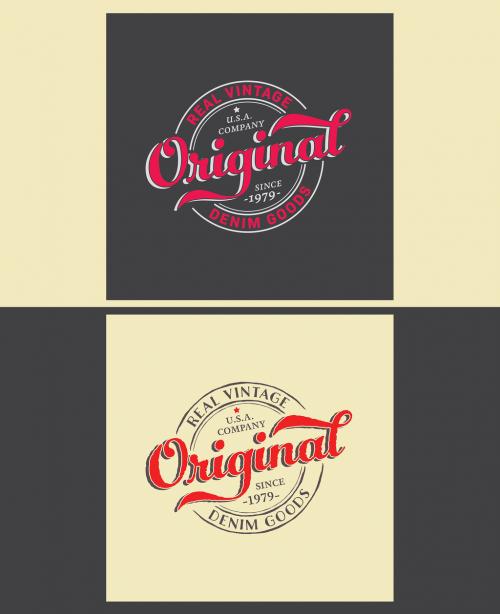 Vintage Circle Typography Logo Layout - 295955246