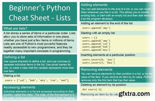 Beginner's Python Cheat Sheets (with first edition sheets) (Gumroad)