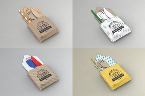 Takeout Cutlery Mockup