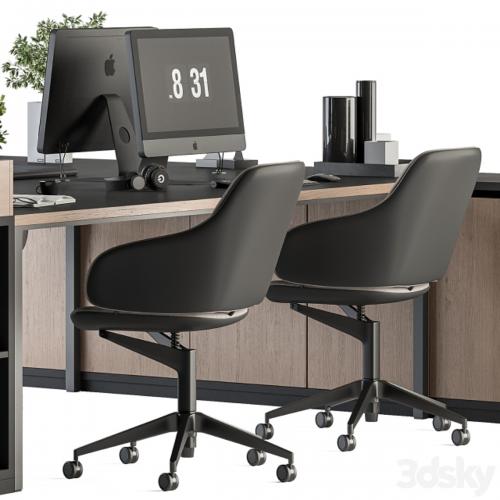 Office Furniture with Plant Box - employee Set 48