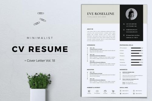 Minimalist CV Resume Vol. 18