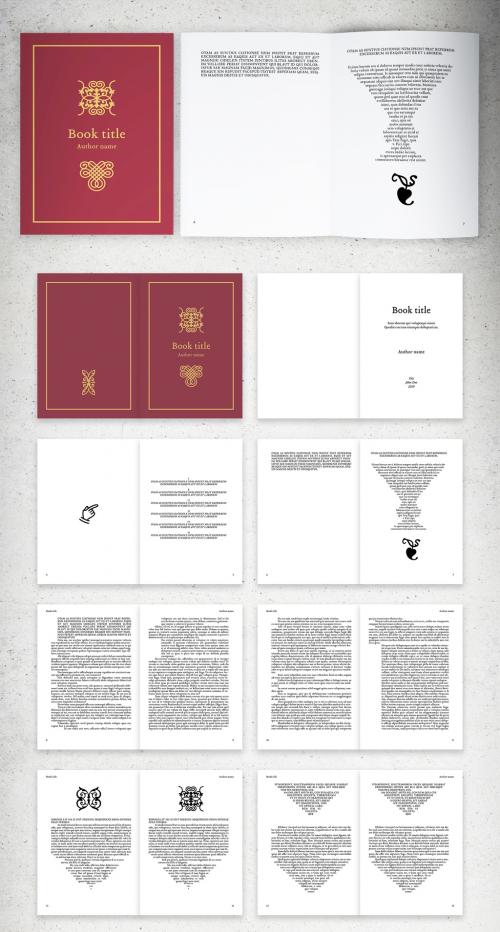 Vintage Style Book Layout - 296578366