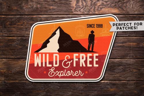 Wild Explorer Badge / Vintage Travel Logo Patch