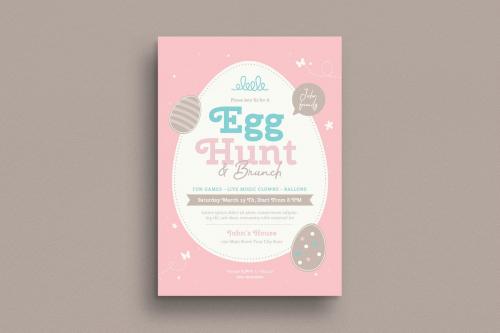 Easter Egg Hunt &amp; Brunch Flyer