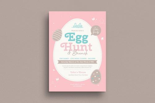 Easter Egg Hunt &amp; Brunch Flyer