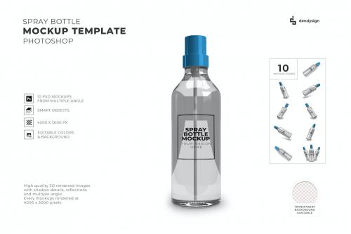 Spray Bottle Mockup Set