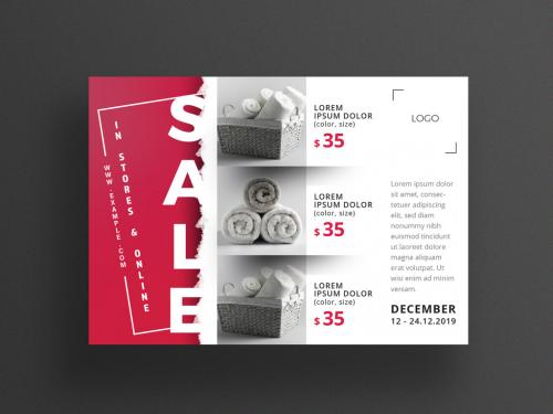 Sale Card Layout with Product Placeholders - 296790052
