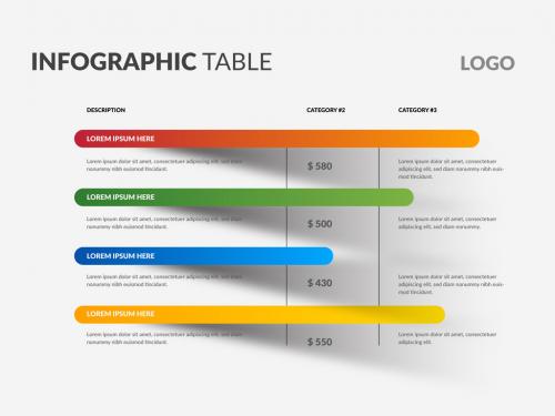 Info Chart Layout with Horizontal Bars - 296790133