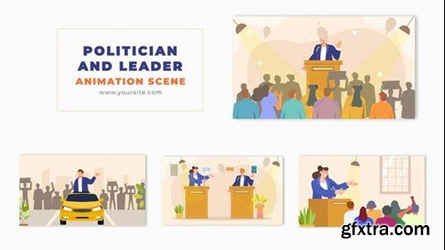 Videohive Political Leaders Flat Design Animation Scene 49456990
