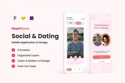 HeartSync - Social and Dating Mobile App