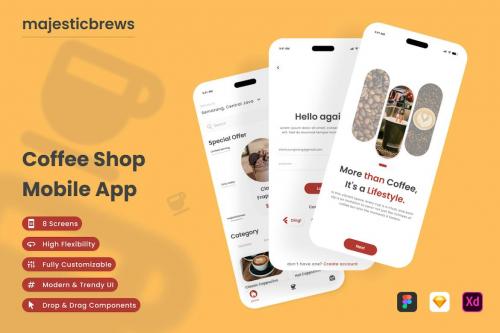 MajesticBrews - Coffee Shop Mobile App