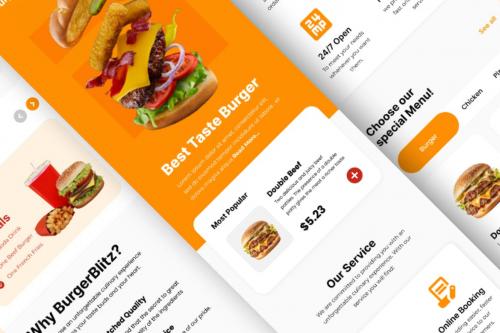 BurgerBlitz - Burger Shop Landing Page