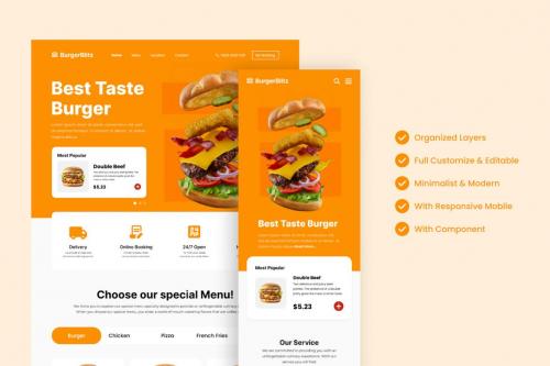 BurgerBlitz - Burger Shop Landing Page