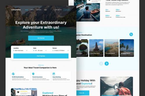 Explorea - Travel Agency Landing Page
