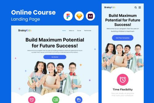 BrainyKids - Online Course Landing Page