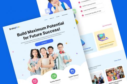 BrainyKids - Online Course Landing Page