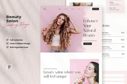 Beauty Salon Landing Page - Peony