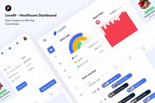 Lovefit - Healthcare Dashboard UI KIT