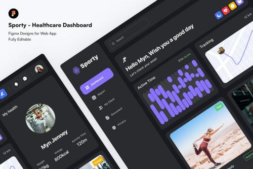 Sporty - Healthcare Dashboard UI Kit