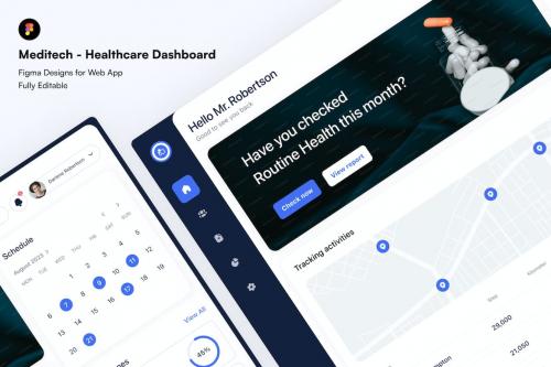 Meditech - Healthcare Dashboard UI Kit