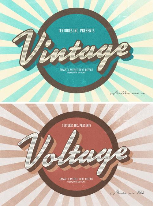 Vintage Sunburst Text Effect - 297371467