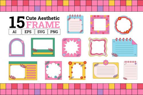 Cute Aesthetic Frame - Illustration