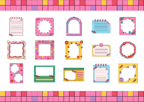 Cute Aesthetic Frame - Illustration