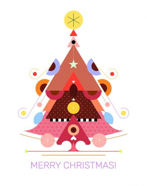 Christmas Tree vector design (three options)