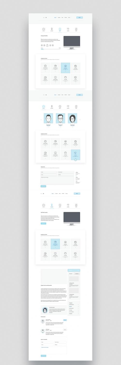 Company Portfolio Website Layout - 297377356