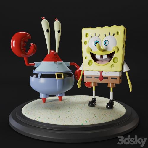 Sponge bob and Mr. Krabs