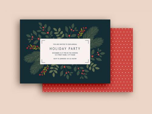 Holiday Party Invitation Layout - 297424907