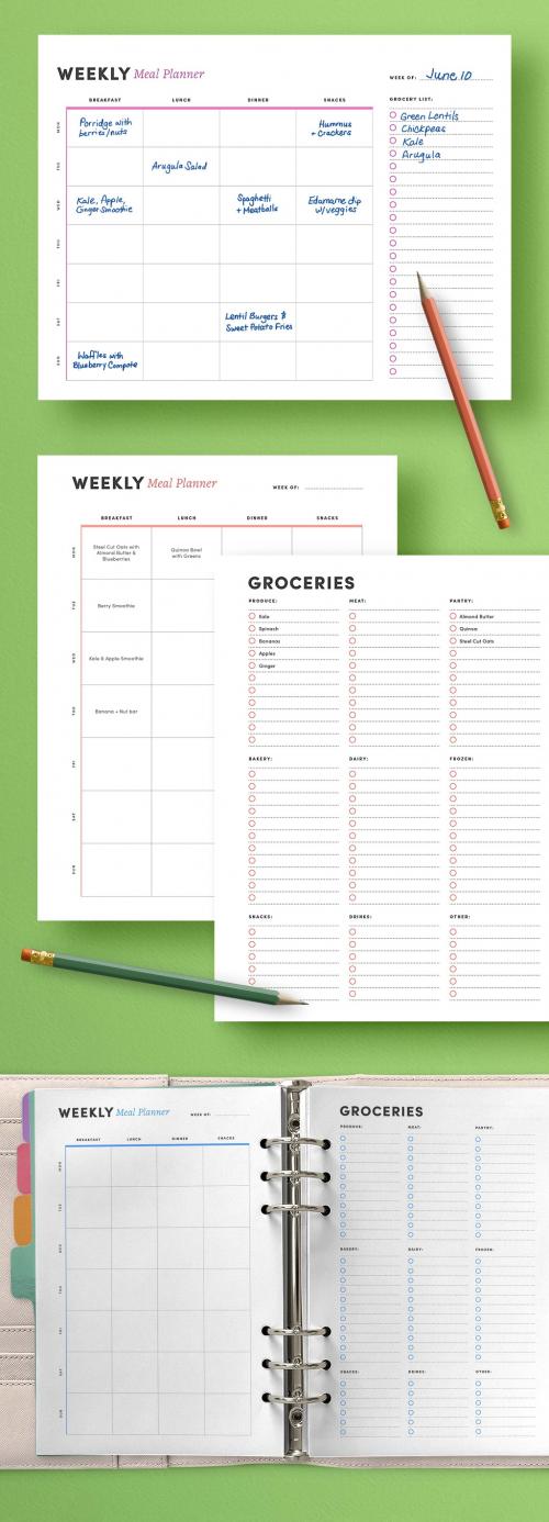 Meal Plan Weekly Agenda Layout - 297652103