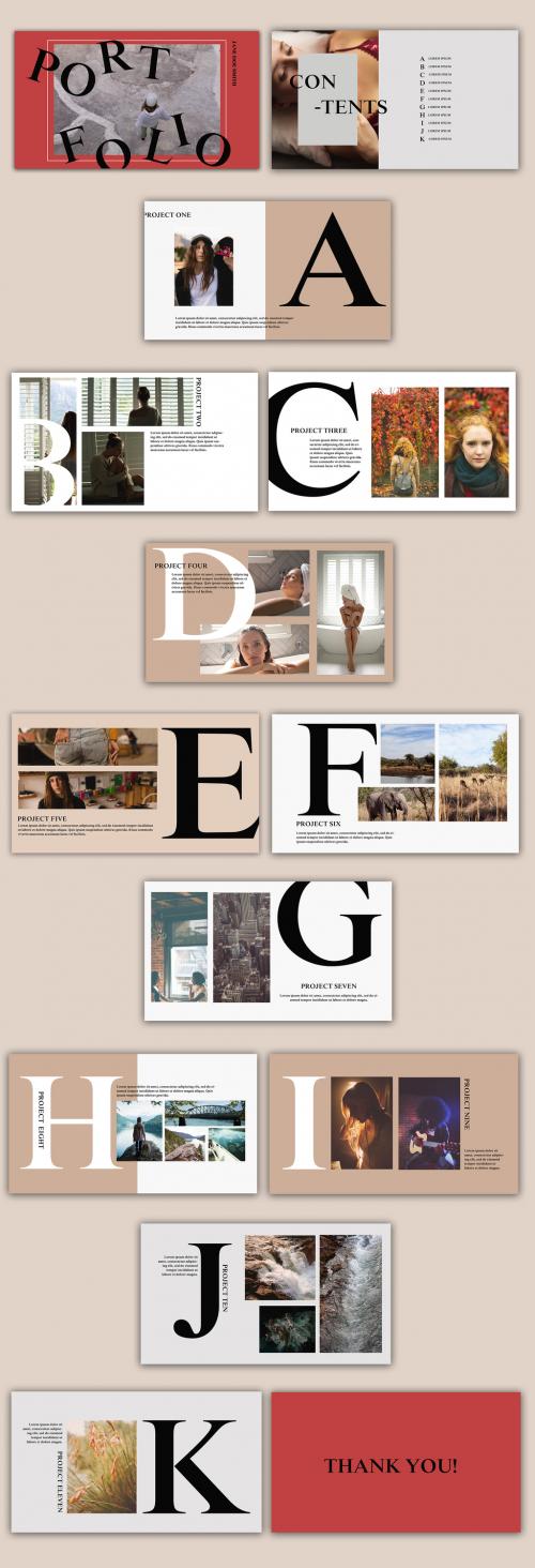 Portfolio with Bold Letters - 297849379