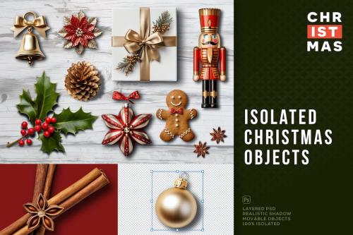 Isolated Christmas Objects