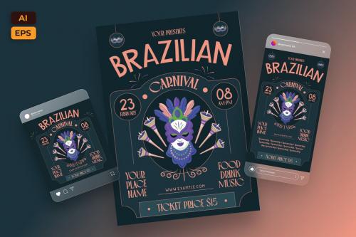 Brazillian Carnival Flyer Template