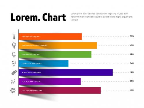 Colorful Chart Infographic with Outlined Icons - 298304248