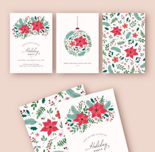 Holiday Party and Card Layout Set - 298364813