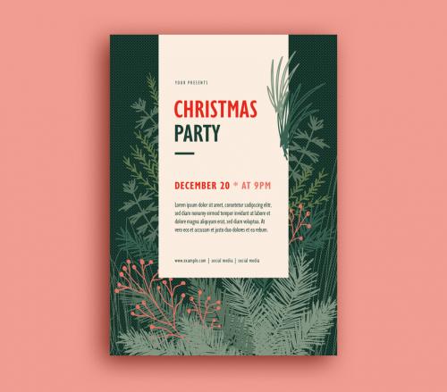 Christmas Party Flyer Layout - 298364837