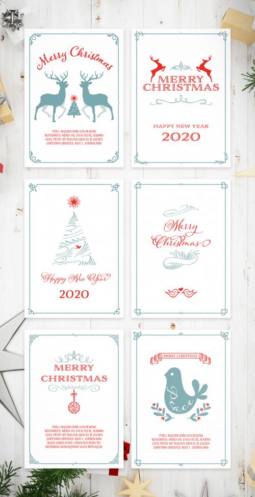 Set of Framed Christmas Card Layouts - 299133643