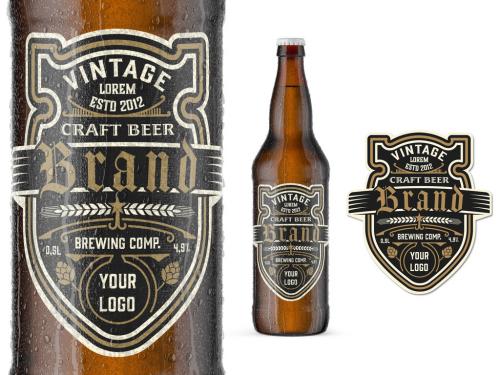 Vintage Style Beer Label Layout - 299168061