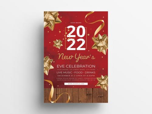 Red New Year's Eve Flyer Layout - 299565779