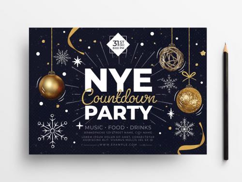 New Year's Eve Party Flyer Layout  - 299565974