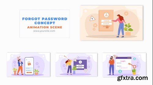 Videohive Forgot Password Concept Flat 2D Animation Scene 49457465