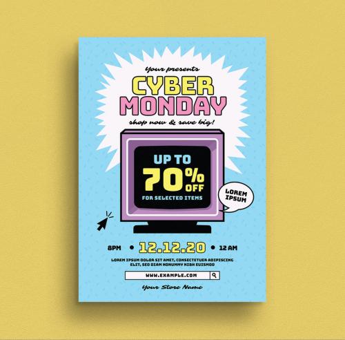 Cyber Monday Event Flyer Layout - 299775134