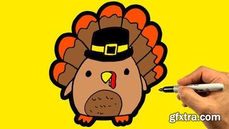 How To Draw Cute Thanksgiving!