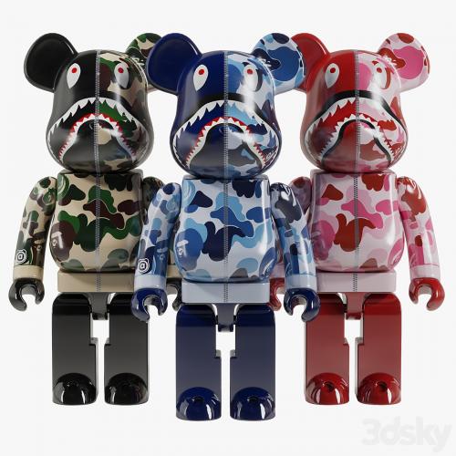 Bearbrick / Bape ABC Camo Shark