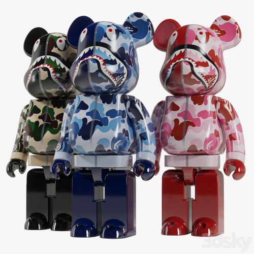 Bearbrick / Bape ABC Camo Shark