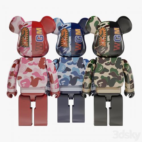 Bearbrick / Bape ABC Camo Shark