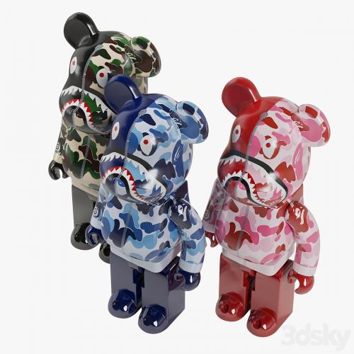 Bearbrick / Bape ABC Camo Shark