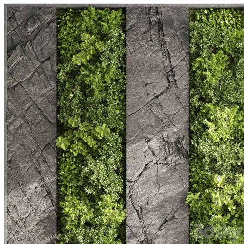 Vertical Wall Garden With Rock frame - 27